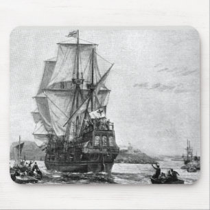 Vintage Mayflower Szene Mousepad