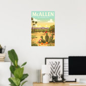 Vintage McAllen Texas Poster (Heimbüro)