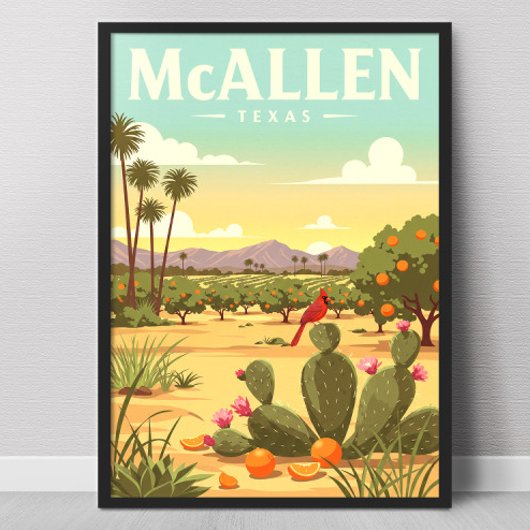 Vintage McAllen Texas Poster