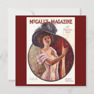 Vintage McCalls Magazin März 1911 Karte
