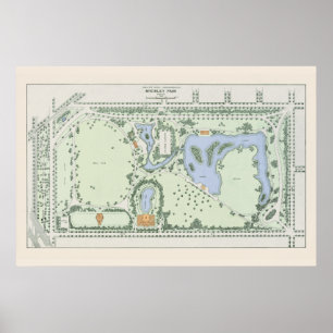 Vintage McKinley Park Karte - Chicago 1906 Poster