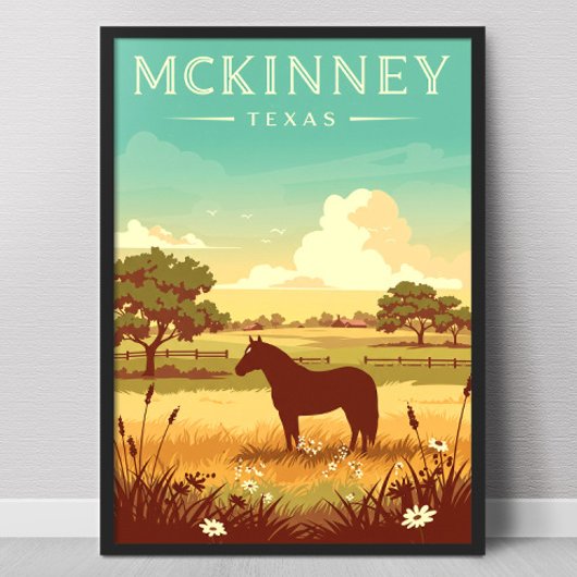 Vintage McKinney Texas Poster