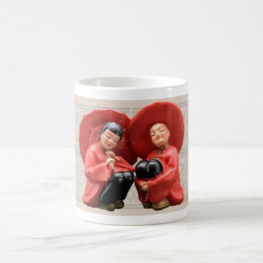 VINTAGE MCM CERAMIC FIGURINE KAFFEETASSE (Mittel)