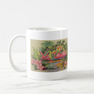Vintage MCM Flamingos Kaffeetasse
