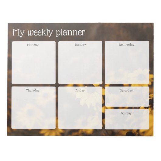 Vintage meadow Weekly Planner Notizblock (Vorderseite)