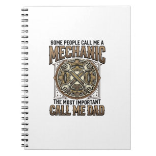 Vintage Mechaniker Papa Gang Wrench Vater Design_1 Notizblock