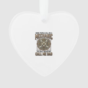 Vintage Mechaniker Papa Gang Wrench Vater Design_1 Ornament
