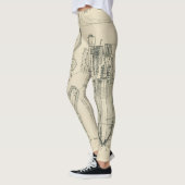 Vintage, mechanisch Zeichnend Industrie Leggings (Links)