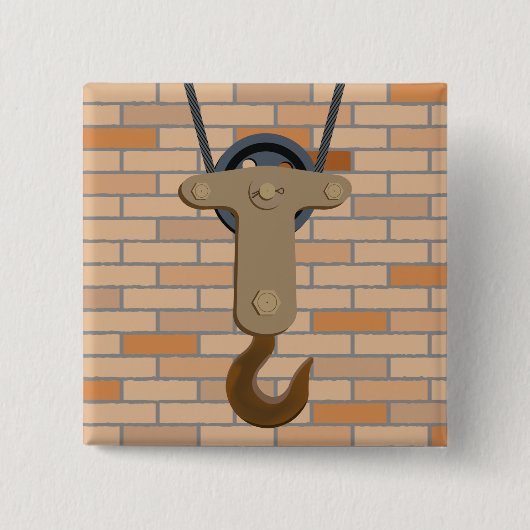 Vintage mechanische Konstruktion der Pullebügel Button (Vorderseite)