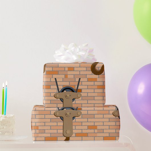 Vintage mechanische Konstruktion der Pullebügel Geschenkpapier