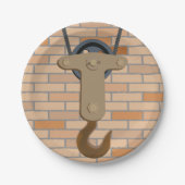 Vintage mechanische Konstruktion der Pullebügel Pappteller (Vorderseite)