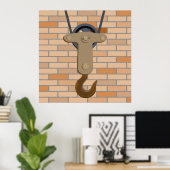 Vintage mechanische Konstruktion der Pullebügel Poster (Heimbüro)