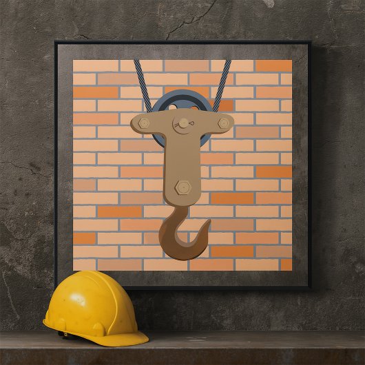 Vintage mechanische Konstruktion der Pullebügel Poster