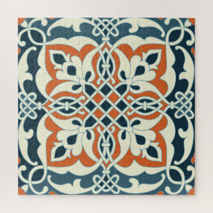 Vintage Medallion: farbenfrohes, nahtloses Muster Puzzle