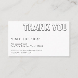 Vintage Medienbeilage Vielen Dank Visitenkarte