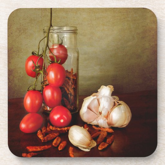 Vintage mediterrane Aromen Untersetzer (Vorderseite)