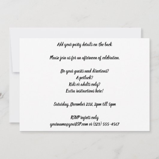 Vintage Medizin, Apotheker und Mädchen Einladung (Rückseite)