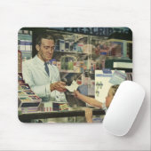 Vintage Medizin, Apotheker und Mädchen Mousepad (Mit Mouse)