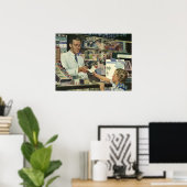 Vintage Medizin, Apotheker und Mädchen Poster (Heimbüro)