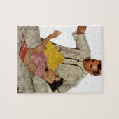 Vintage Medizin, Arzt mit weiblichem Patient Puzzle (Horizontal)