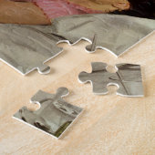 Vintage Medizin, Arzt mit weiblichem Patient Puzzle (Seite)