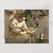 Vintage Medizin, Ärzte Darstellende Operation in d Postkarte (Vorderseite)