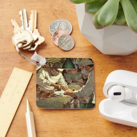 Vintage Medizin, Ärzte Darstellende Operation in d Schlüsselanhänger (Schreibtisch)