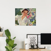 Vintage Medizin, glückliche Krankenschwester in ei