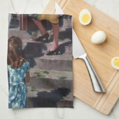 Vintage Medizin, Krankenschwester mit neugeborenem Geschirrtuch (Viertel Falte)