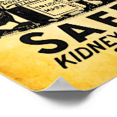 Vintage Medizin Print - Garantie für sichere Leber Poster (Ecke)