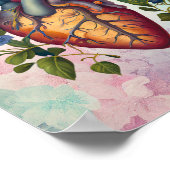 Vintage medizinische Anatomie Blume Arzt Poster (Ecke)