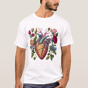 Vintage medizinische Anatomie Blume Arzt T-Shirt