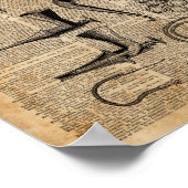 Vintage medizinische Kits, Wörterbuchkunst, Creepi Poster (Ecke)