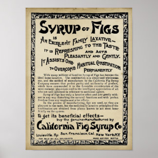 Vintage medizinische Printwerbung - Sirup aus Fige Poster
