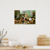 Vintage Meeresanemonen, Meerestiere Poster (Küche)