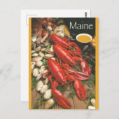Vintage Meeresfrüchte in Maine Postkarte (Vorne/Hinten)