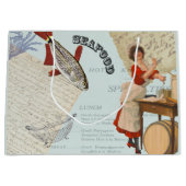 Vintage Meeresfrüchte Kochen Große Geschenktüte (Vorderseite)