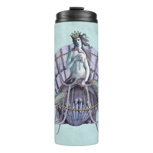 Vintage-Meereshexen-Collage Thermosbecher