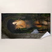 Vintage Meereshöhlen Strandtuch (Vorderseite)