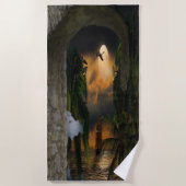 Vintage Meereshöhlen Strandtuch (Vorderseite)