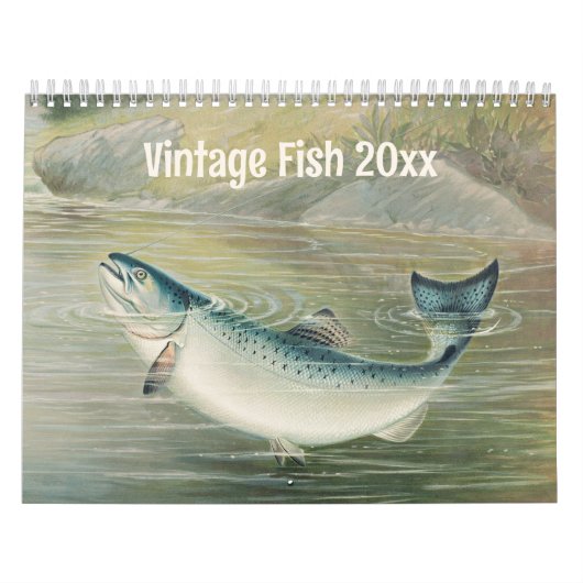 Vintage Meeresleben Fische, Ozeane und Flüsse Kalender (Titelbild)