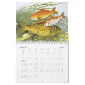 Vintage Meeresleben Fische, Ozeane und Flüsse Kalender (Mär 2026)