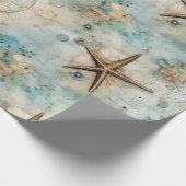Vintage Meeresschätze Geschenkpapier (Ecke)