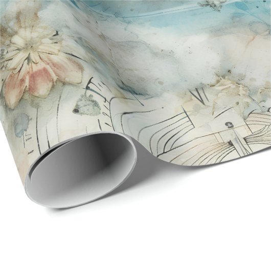 Vintage Meeresschätze Geschenkpapier (Rolleneckpunkt)