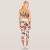 Vintage Meeresschildkröte Capri Leggings (Rückseite)