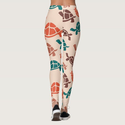 Vintage Meeresschildkröte Leggings (Rückseite)