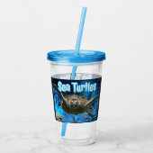 Vintage Meeresschildkröten Acryltrinkbecher (Rückseite)