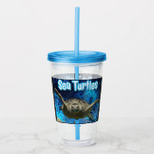 Vintage Meeresschildkröten Acryltrinkbecher (Vorderseite)