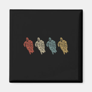 Vintage Meeresschildkröten Tierumweltgeschenk Magnet