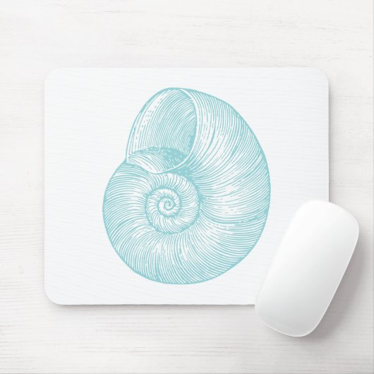 Vintage Meeresseashell Mousepad (Mit Mouse)